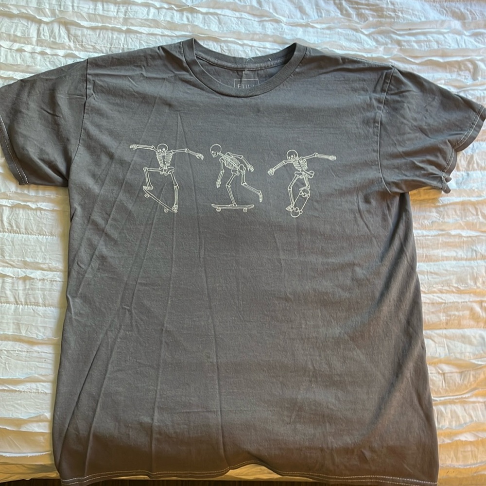 T shirt with skeletons